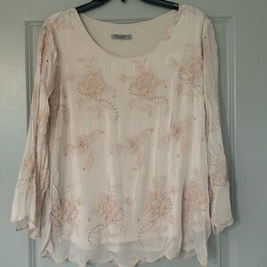 Elena Baldi top Silk  Size M